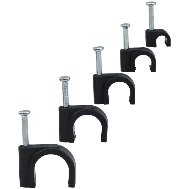 Kabelbinder Mit Wandbefestigung, 50er Pack, Zur Organisation Von Kabeln, Drähten, Tv- Und Kommunikationsleitungen (4/6/8/10/12 Mm), Schwarz