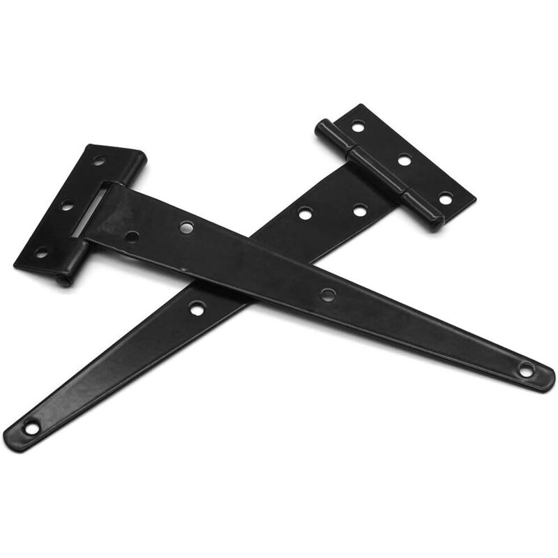 4 Stück T-scharniere 8 Zoll Schwarz Türscharniere Metall Robuste Scharniere Scheunentürscharniere Außentore Und Scheunentüren, 200 Mm