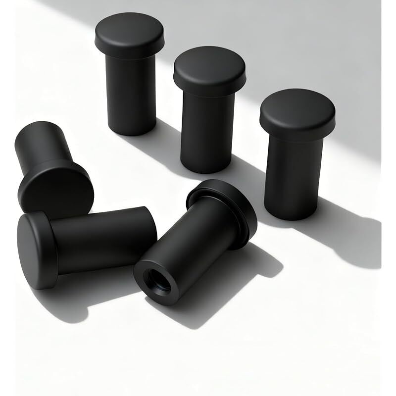 Patere Noire, 6-teiliges Set Aus Edelstahl-wandhaken Für Bademäntel, 36 Mm, Multifunktionaler Haken Für Das Badezimmer, Runder Kleiderhaken Mit Schrauben Und Expansionsdübeln Für Küche, Bad Und Schlaf