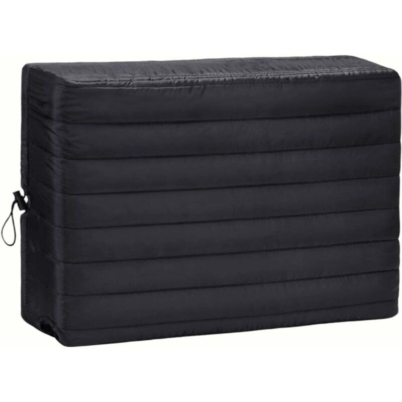 Schwarze Polyester-innenklimaanlagen-abdeckung Für Zentralheizungs- Und Kühlsysteme, Staubschutz Im Winter Für Haus Und Garten (43x33x9 Cm)