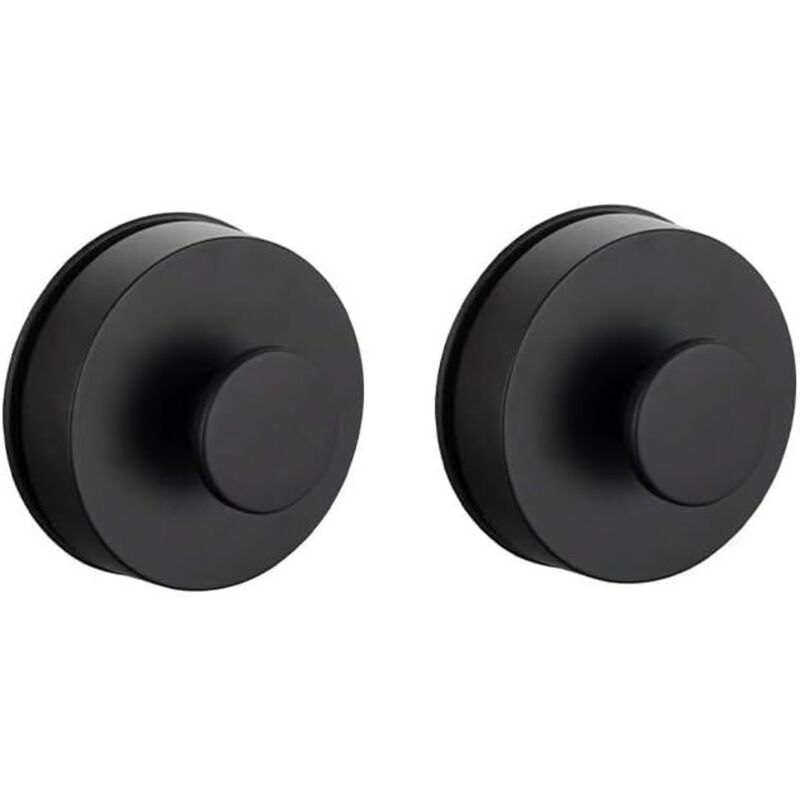 2er-set Saugnapf-haken Für Badezimmer, Küche, Glastür – Aus Abs – Wasserdicht – Sehr Robust – Mattschwarz