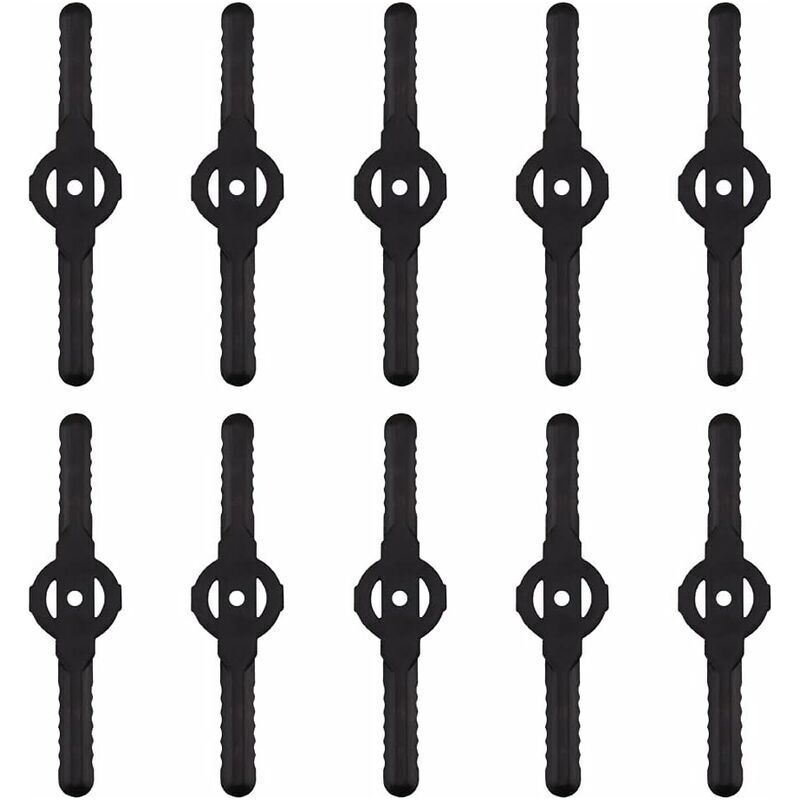 Ulisem Kunststoff-kantenabschneiderklingen, 10 Stück Kunststoffmesser Als Ersatz Für Kabellose Rasentrimmer-sets, Ersatzklingen Für Rasenmäher Aus Kunststoff (schwarz)