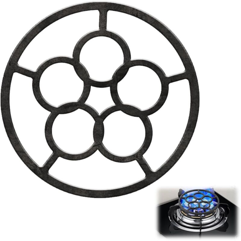 Gusseisen-wok-halter, Universeller Gasherd-adapter, Rutschfester Wok-ring Für Gasherd Mit 8 Befestigungsschlitzen, Kochplatten-reduzierring Für Mokka-kanne
