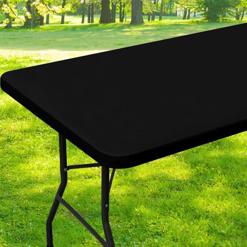 Rechteckige Tischdecke 76x183 Cm – Wasserdichter Kunststoff Mit Elastischen Rändern – Tischtischschutz Für Esszimmer, Garten, Party