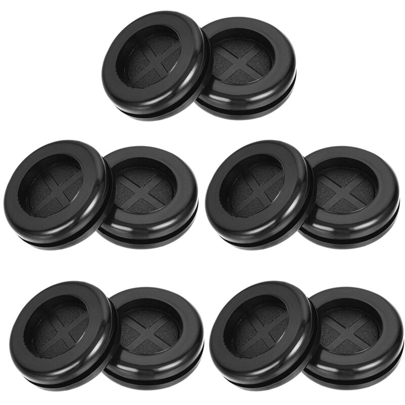 10 Gummikabeldurchführungen, Sourcing Map, Rund, Doppelseitig, Halterungsdurchmesser 20 Mm, Kabelschutz Aus Gummi