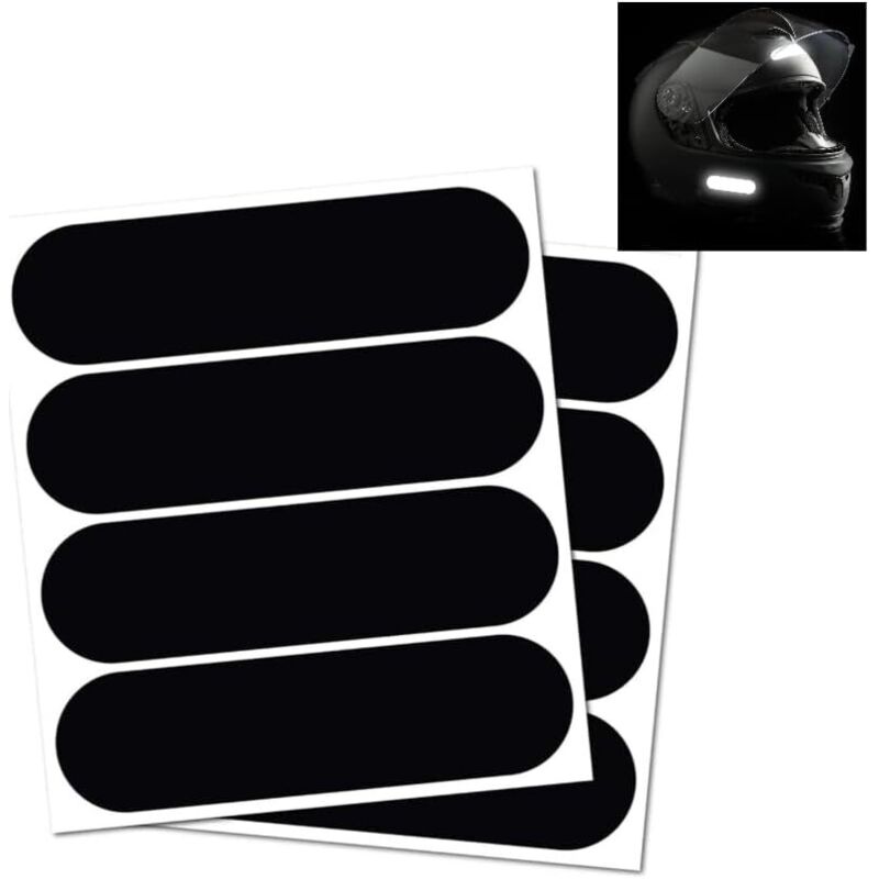 8 Stück Reflektierende Aufkleber Für Helme, Stark Haftende Reflektierende Streifen Für Die Nacht, Geeignet Für Fahrräder, Kinderwagen Und Motorradhelme