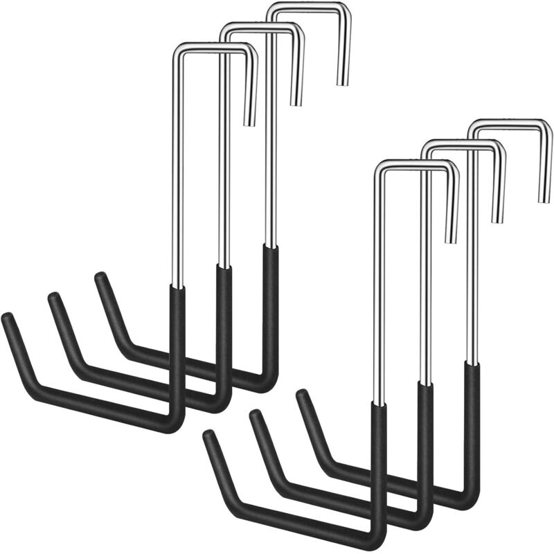 6 Stück Garage-haken Zum Aufhängen, 18,8 Cm Große S-haken Aus Der Garage Für Fahrrad, Leiter, Sparrenhalterung, Gartenwerkzeug-organizer