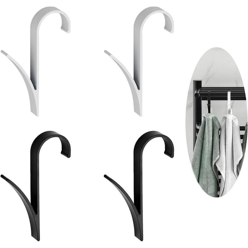 4 Stück Haken Für Badezimmerheizkörper, Handtuchhaken Aus Aluminium, Handtuchhalter Für Heizkörper, Kleiderhaken Für Badezimmerheizkörper