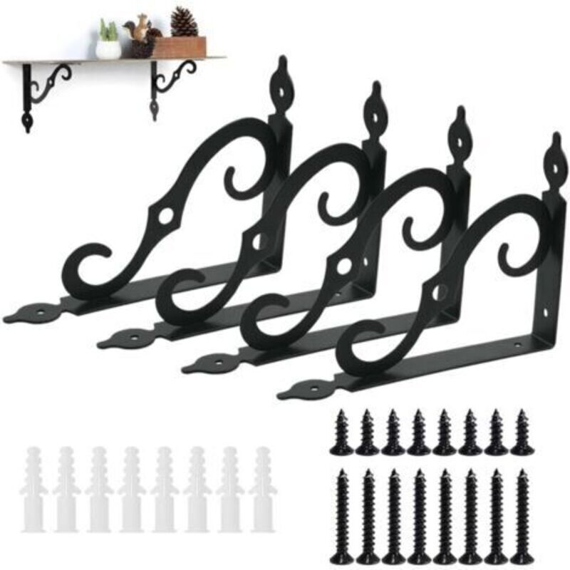 Winkelhalter Regal 4 Stück 19cm 14cm Schwerlast-winkelhalter Metall Winkelhalter Befestigung Für Bücherregal Gartenbau Küche