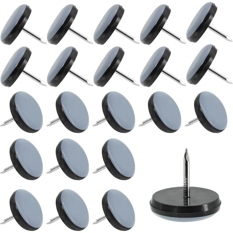 30 Stück Gleiter Für Stühle, 25 Mm Aus Teflon, Runde Möbelgleiter Zum Annageln, Schützen Fliesen, Holzböden, Stühle, Tische Und Betten