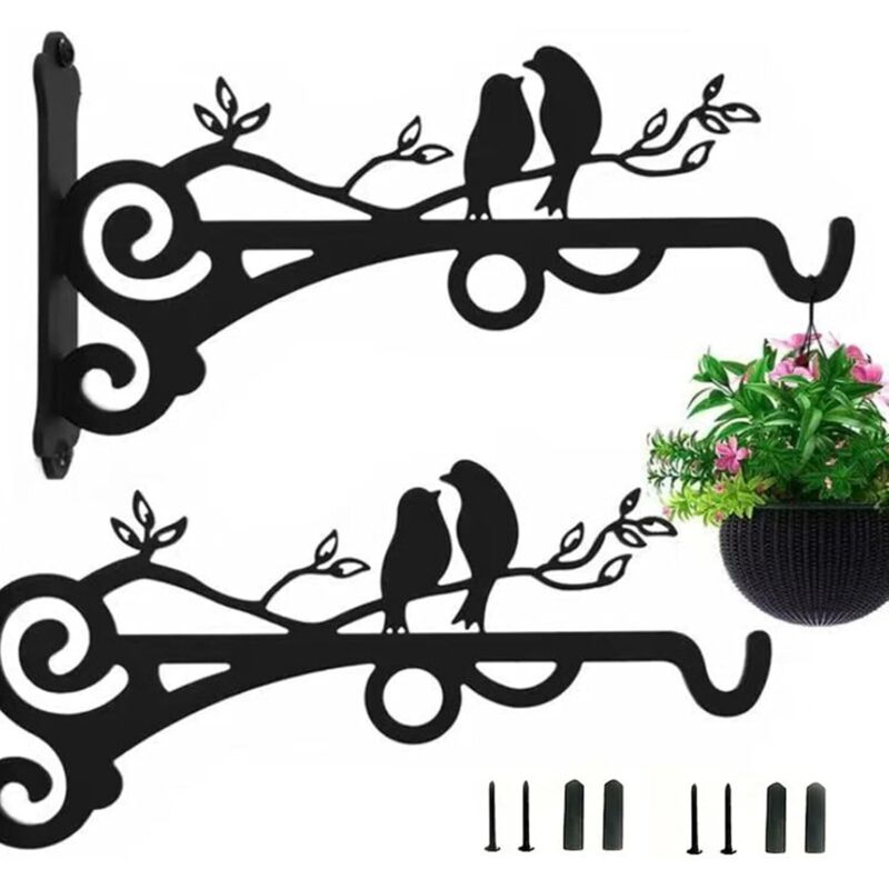 Hängepflanzenhalter, 2 Stück Aufgehängte Gartenstützen, Blumentopf-aufhänger Mit Schrauben, 20 Cm, Für Laternen, Hängekörbe, Vogelkäfige, Windspiele