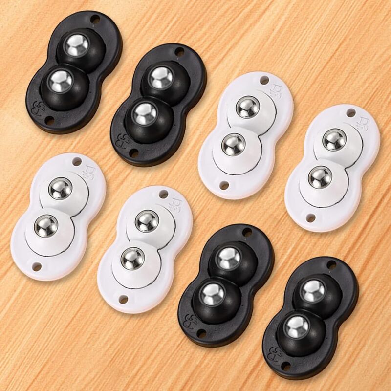 Kleine Rollen, 8 Stück Mini-schwenkrollen Selbstklebend, Kleine Schwenkrollen, 360 Grad Drehbare Mobile Rolle Mit 2 Rädern, Geeignet Für Verschiedene Aufbewahrungsboxen