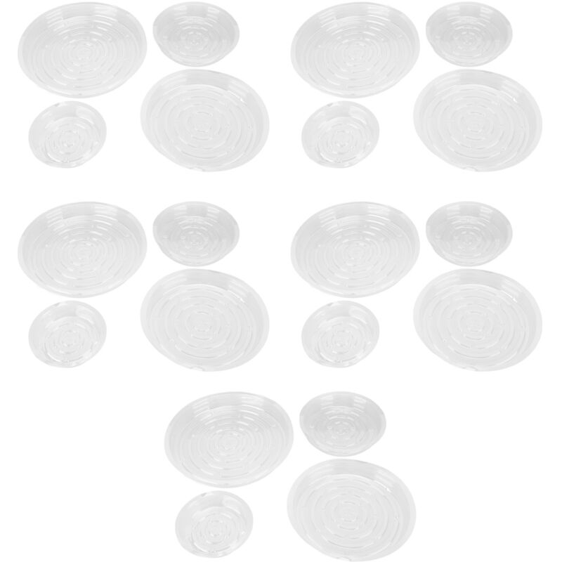 Untersetzer Für Pflanzen, 20 Stück, 6, 8, 10, 12 Zoll, Aus Robustem Kunststoff, Transparent, Für Blumentöpfe, Abtropfschale Für Innen- Und Außenbereich