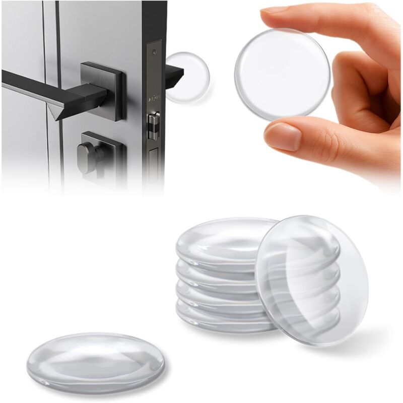 Transparente Selbstklebende Türstopper Aus Silikon, 12 Stück, 40x8mm, Klebepuffer Für Türen, Robust Und Langlebig, Schutz Für Türklinken Und Wände Für Schränke, Küche, Badezimmer Und Schlafzimmer
