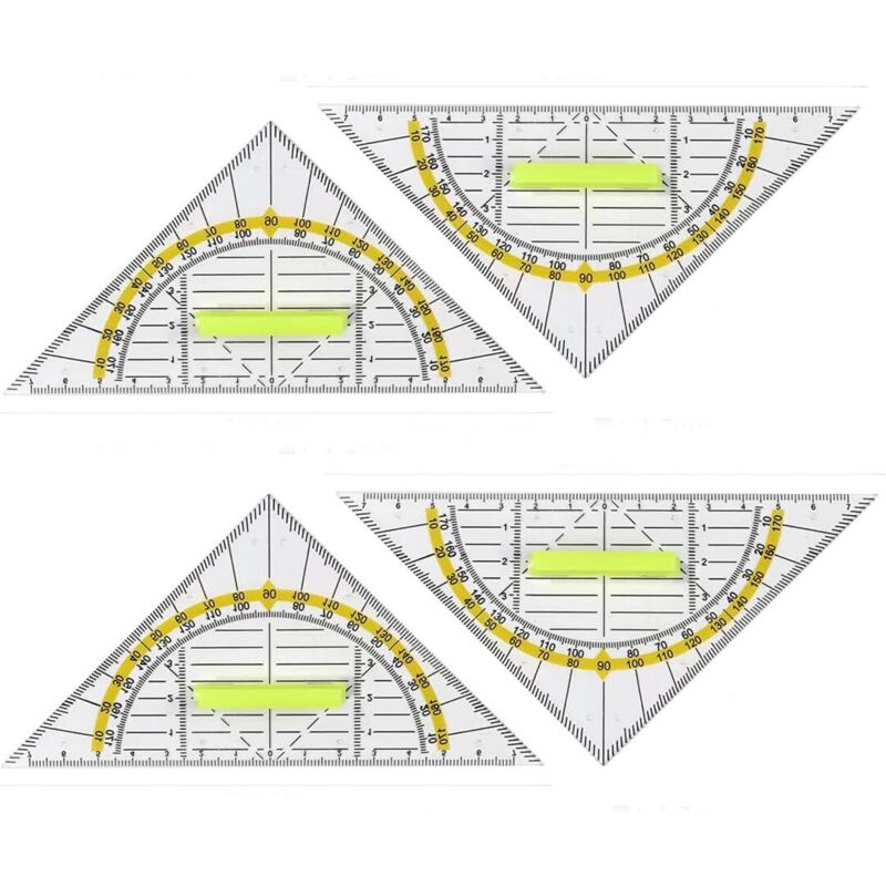 4-teiliges Winkelmaß Mit 16 Cm Griff, Flexibles Geometrisches Schablonen-set, Dreieckiges Lineal, Schulwinkel Für Die Grundschule, Für Den Einsatz Im Schulbüro
