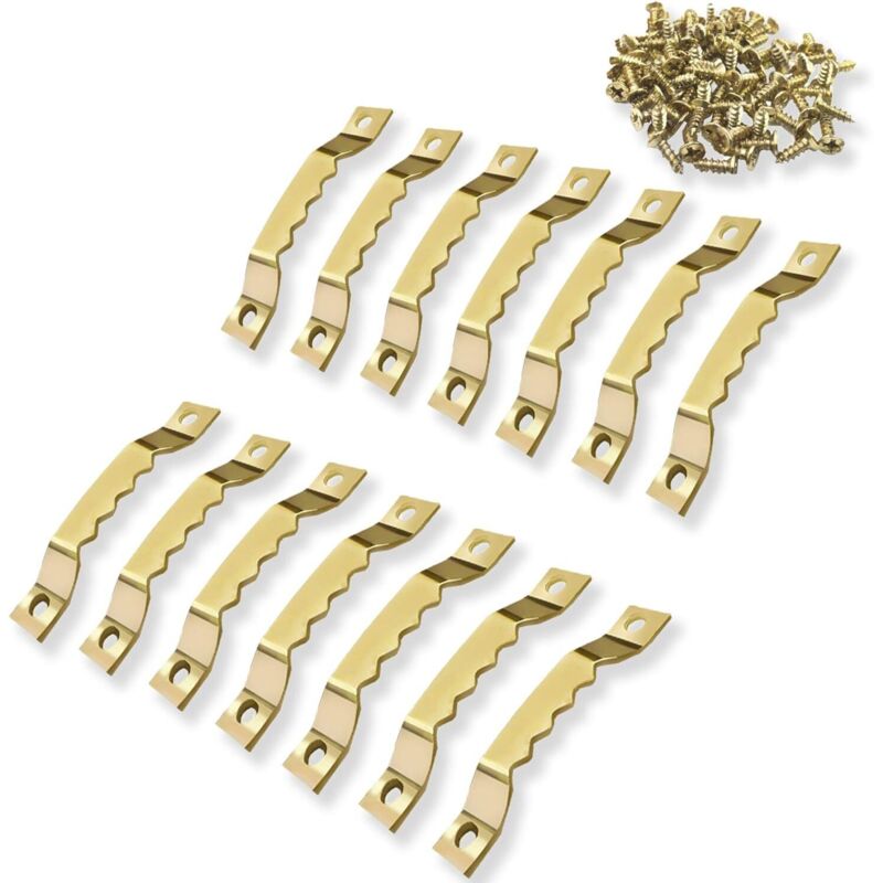 Set Aus 100+200 Schrauben Enthalten, Foto-haken Aus Metall, Goldfarben, Solide Und Langlebig – Haken Für Rahmen/foto/leinwand/gemälde/uhr/diplom.