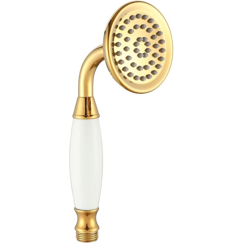 Traditionelle 7,6 Cm Duschbrause Aus Goldfarbenem Messing Und Keramik Für Badezimmerarmaturen
