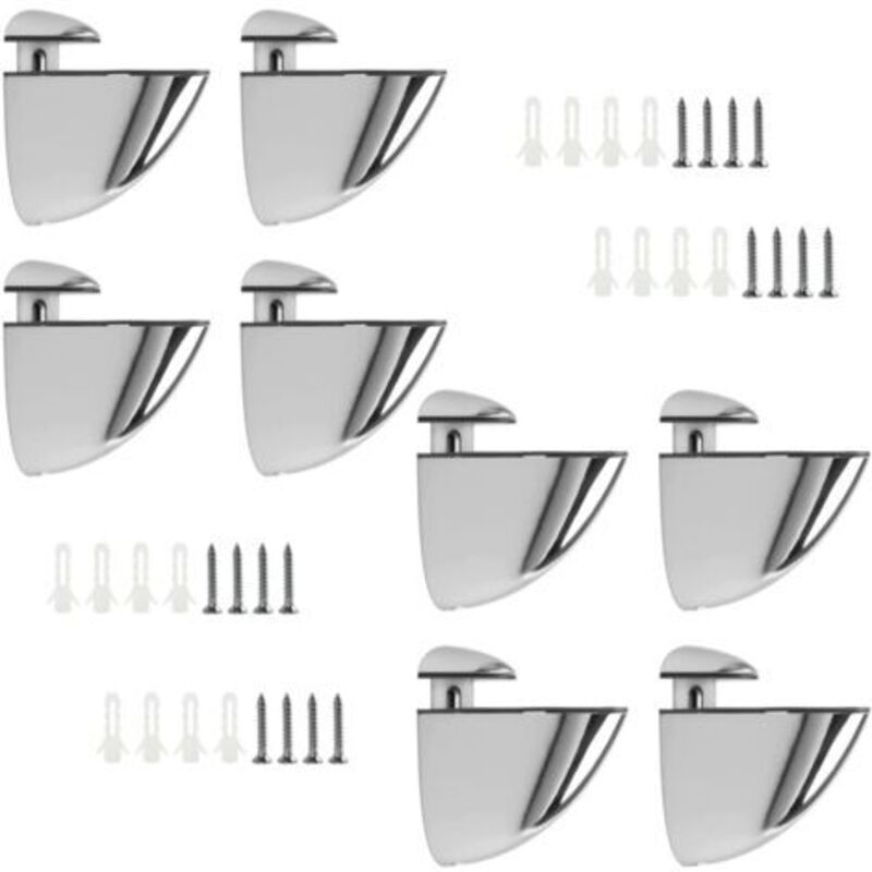 Verstellbarer Glasregalträger – 8er-set Zinklegierungsklemmen – Für Glasstärke 3 Bis 14 Mm – Einfache Installation