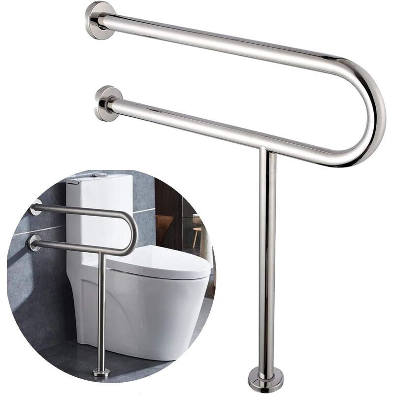 60 Cm Lange Wandstützstange Aus Edelstahl 304 – Rutschfeste Oberfläche – Maximale Belastung 200 Kg – Für Toiletten Und Duschen