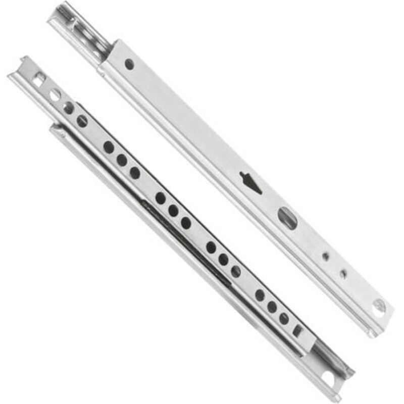 Schubladenschiene 2 X 246 Mm – Verzinkter Stahl – Tragkraft Bis Zu 10 Kg – Teilauszugsschiene – Einfache Montage