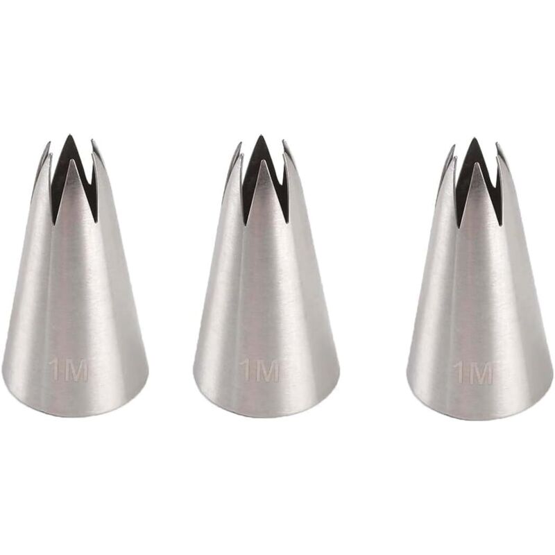 Set Aus 3 Tüllen Zur Dekoration Von Kuchen, Spritztüllen Für Glasur Und Kuchendekoration, Zur Dekoration Von Kuchen, Cupcakes Und Gebäck, Dekorationswerkzeuge
