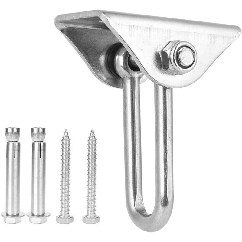 A (12,3 X 9,5 X 3,5 Cm) Edelstahl U-förmiger Aufhängehaken Für Schaukel, Feste Montageplatte, Zubehör Für Hängematte Und Hängesessel