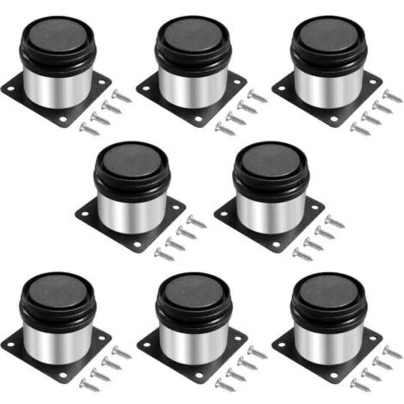 8 Stück Verstellbare Möbelfüße 5 Cm, Runde Edelstahlfüße Für Möbel, Höhenverstellbar 0-15 Mm, Als Sofafüße, Küchenmöbelfüße, Tischfüße Und Für Andere Möbel