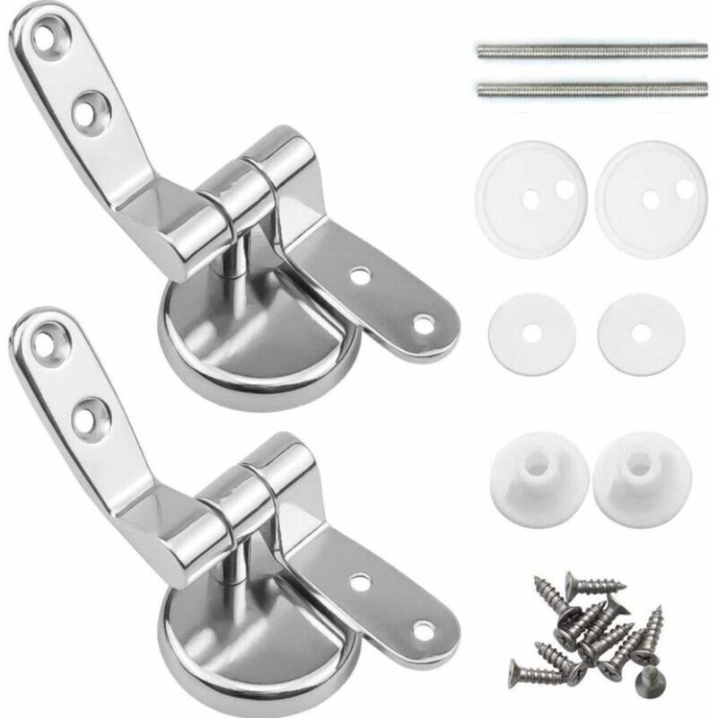 Scharniere Für Wc-klappdeckel, 2er-pack Ersatzscharniere Für Toilettensitze Mit Befestigungen Aus Metalllegierung