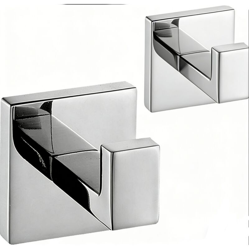 2er-set Wandhaken Aus Edelstahl Für Bad, Wc, Mantel, Handtuch Und Hut, Chrom-finish