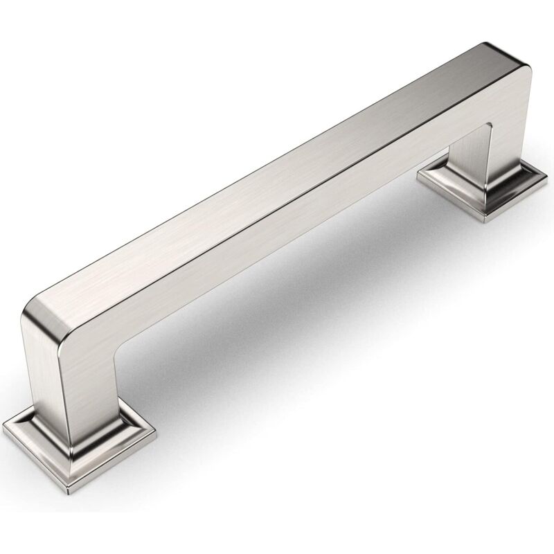 6 Stück Möbelgriffe Für Küche, Silberfarben, 96 Mm, Zinklegierung, Mit Schrauben, Für Büros, Schubladen, Schränke, Uk0019
