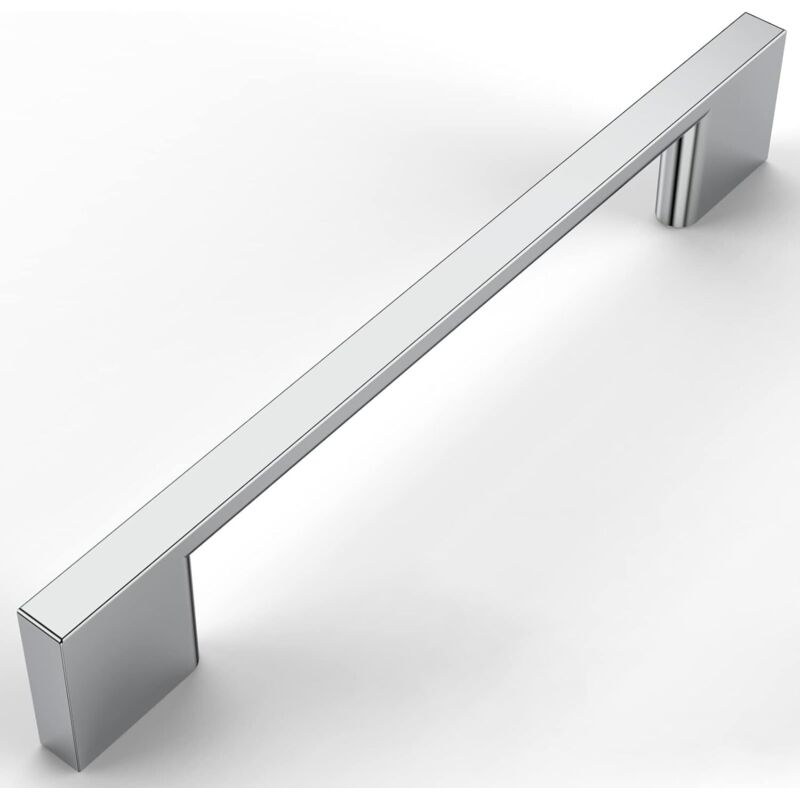 2 Stück Möbelgriffe Für Küche, Chromato 128mm, Zinklegierung Silber, Möbelgriffe Mit Schrauben, Für Büros, Schubladen, Schränke, Kleiderschrank