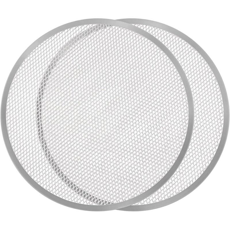 2er-set Gelochte Pizzableche, 40 Cm – Antihaft-aluminiumlegierung – Schnelles Und Gleichmäßiges Backen – Geeignet Für Gas- Und Elektroöfen