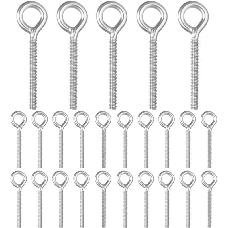 25 Stück Augenschrauben M6, Zum Einschrauben Von Ösen Aus Edelstahl, Hebeösen-schrauben Aus Rostfreiem Stahl 304, Augenschrauben Aus Edelstahl, Hebeösen Mit Gewinde Zur Befestigung Und Aufhängung