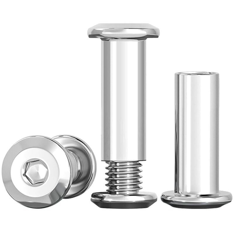 M8x20mm Verbindungsschraube, Edelstahlschraube Für Möbel, Möbelverbinder M8, 10er-pack Verbindungsschrauben (10 Möbelschrauben, 10 Hülsenmuttern)