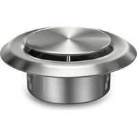 Edelstahl-lüftungsgitter 100 Mm, Rundes Schraubgitter Mit Insektenschutz, Flansch, Lüftungsgitter, Abluftgitter, Lamellengitter