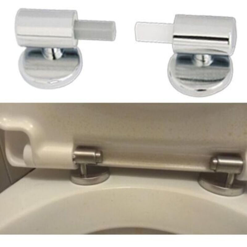 2er-set Befestigungsset Für Wc-sitz, Traditionell Und Modern, Mit Scharnieren Mit Soft-close-funktion Und Schnellentriegelung