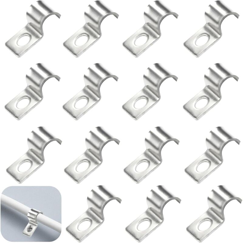 Satz Von 50 Metallkabelbindern, 6 Mm - Schraubbare Kabelbinder Und Kabelhalter