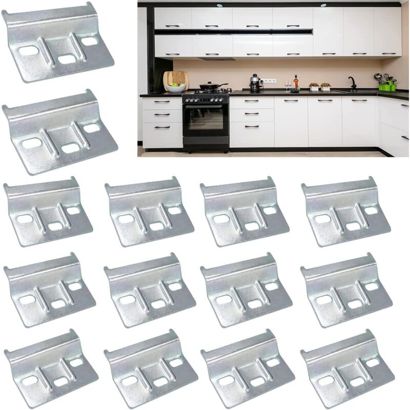14 Stück Schienenaufhängung, Aufhängungsteil Für Schränke, Wandhalterungsplatte, Möbelverbinder, Kleiderbügel Für Stahlwandplatten, Schrank, Garderobe, Möbel