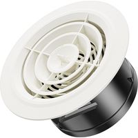Lüftungsgitter 125mm, Mit Einstellbarer Luftöffnung, Inklusive Insektenschutznetz, Rundes Lüftungsgitter, Vmc-auslass 125mm, Lüftungsgitter Für Badezimmer, Wc, Küche, Garage