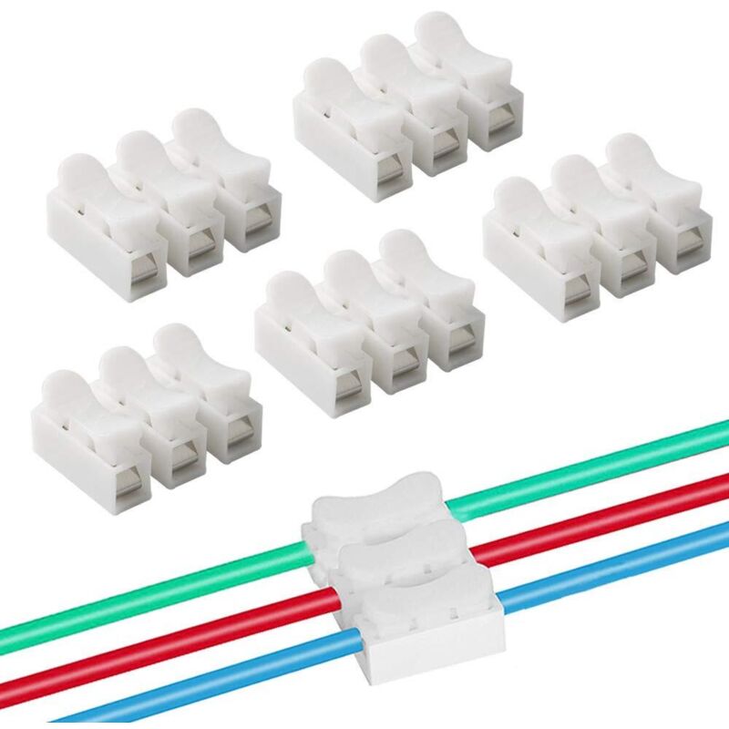 Satz Von 60 Ch3-federklemmen Mit Schnellanschluss, Schnelle Anschlussklemmen, Federklemmen Für Led-kabel, Kabelbinder