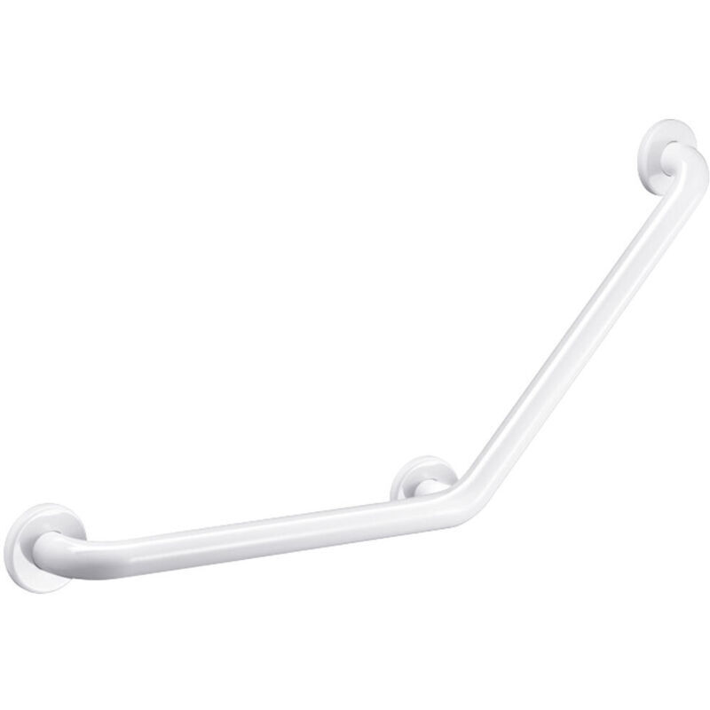 Gewinkelte Haltestange 135° Aus Edelstahl 304, Weiß Pulverbeschichtet – Abmessungen 450 X 450 Mm – Maximale Belastung 200 Kg – Unsichtbare Befestigungen - 45cm45cm