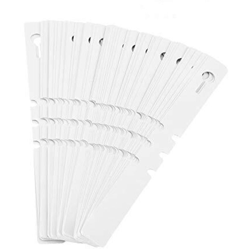 100 Stück Plastik-etiketten Für Pflanzstäbe, Pflanzenetiketten, Rasen-ornament, Gartendekoration Für Baumschulen (weiß)