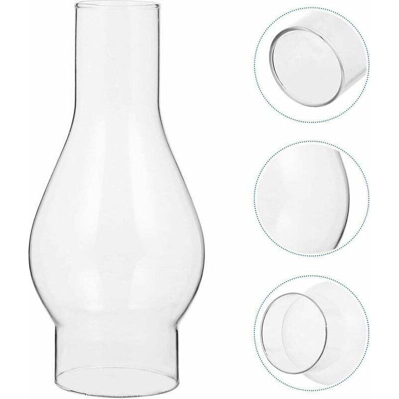 Ulisem – Lampenschirm Aus Hitzebeständigem Glas – Für Öllampen – Maße 3,5 X 5,4 X 7,6 Cm – Einfache Installation