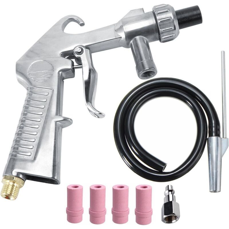 Sandstrahlset, Sandstrahlpistole Mit Saugförderung, Rostfreie Düse, Abrasives Sandstrahlen Für Sandstrahlkabinen