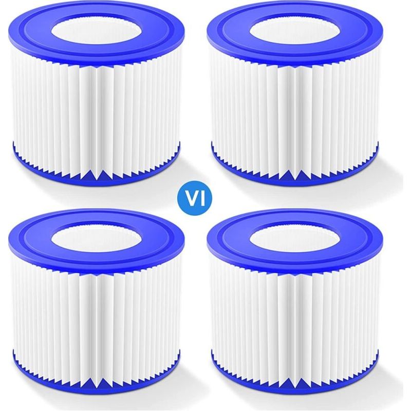 4er-pack Vi-filter Für Whirlpool, Vi-filterkartusche Für Schwimmbadfilter, Vi-filterpatrone – Kompatibel Mit Bestway 58323e, Kompatibel Mit Coleman Saluspa 90427e, Kompatibel Mit Lay-z-spa