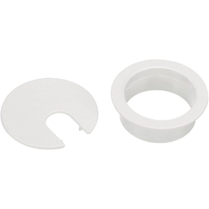 10er-set Schreibtisch-kabeldurchlässe, 35 Mm Kabeldurchlass Für Den Schreibtisch, Ideale Lösung Für Büro Und Zuhause, Mit Lochsäge (weiß, 35 Mm)
