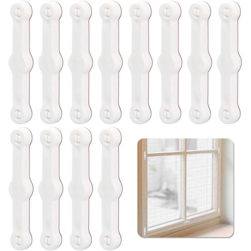 12er-pack Fenstergitter, Mückennetz, Alternative Zu Magnetischen Fenstergittern, Selbstklebende Zubehörteile, Einfache Installation