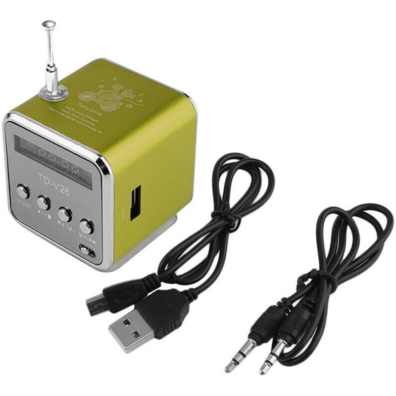 Tragbarer Mini-usb-lautsprecher – Mp3/mp4-player – Jinfgerne – Kompatibel Mit Sd-/tf-karten, Stereo, Fm-radio, Elegantes Aluminiumdesign, Hochwertiger Klang