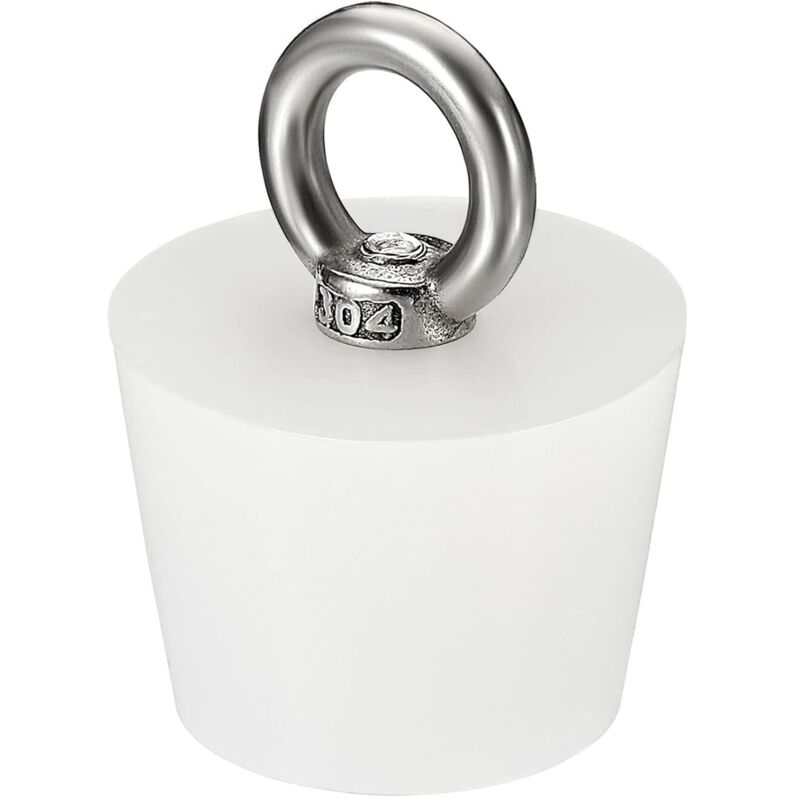 Konischer Stopfen Silikon-gummistopfen 28mm Bis 30mm Massiver Badewannenstopfen Mit Ring Für Reagenzgläser, Wasserleitungen, Abflusslöcher, Weiß