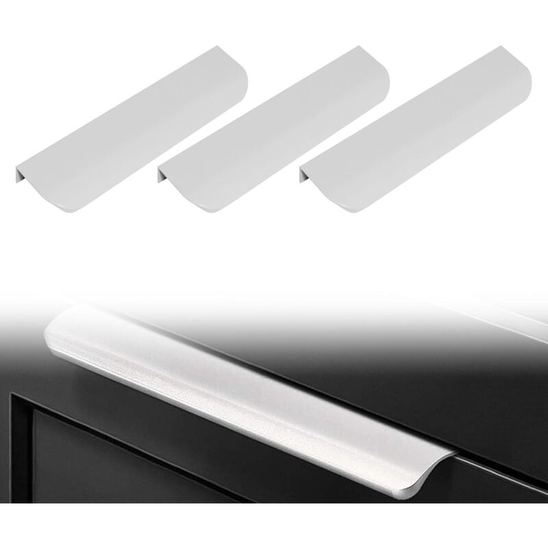 Unsichtbare Griffe Für Schubladen Und Möbel, Küchenschubladengriffe, Fenster- Und Türgriffe, Aluminium-küchentürknöpfe, Schubladen- Und Möbelgriffe (3er-pack).